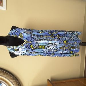 Joyous & Free blue colorful halter dress Sz XL